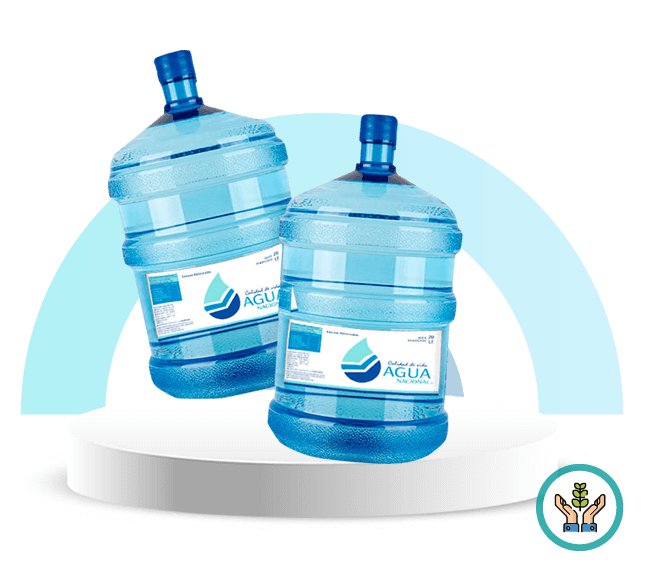 Dona botellas de agua